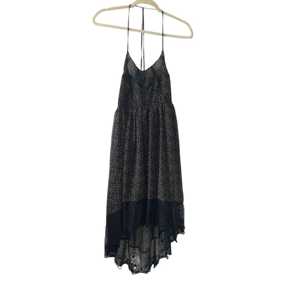 NWT Forever 21 Black Dress Size Small High Low Lace Ditzy Floral Flowy